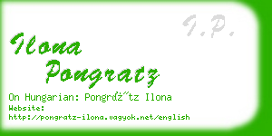 ilona pongratz business card